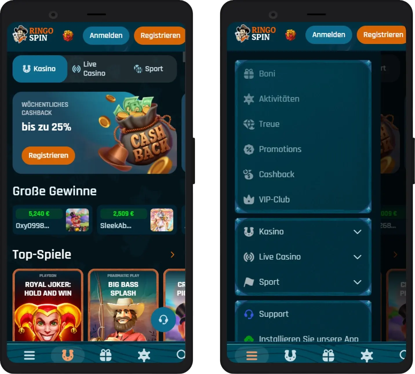 Ringospin Casino mobile App – Slots auf dem Smartphone spielen